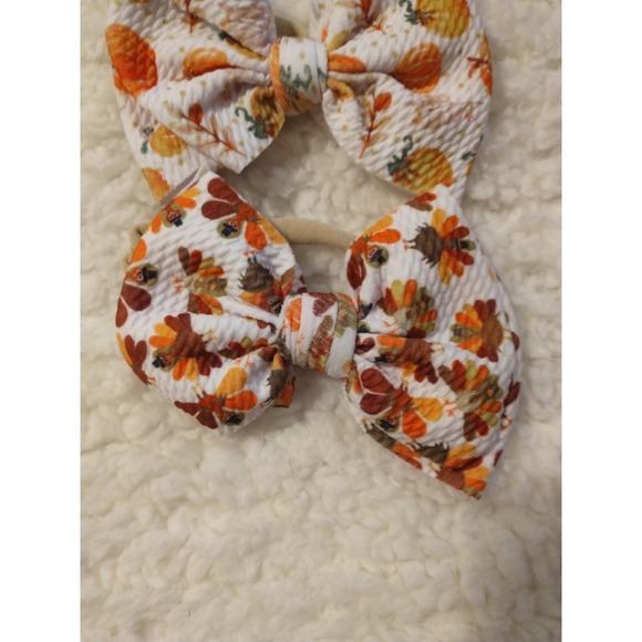 Yanjie Thanksgiving Turkey Hair Bow Headband for Baby Girls and Toddlers - Picture 5 of 6